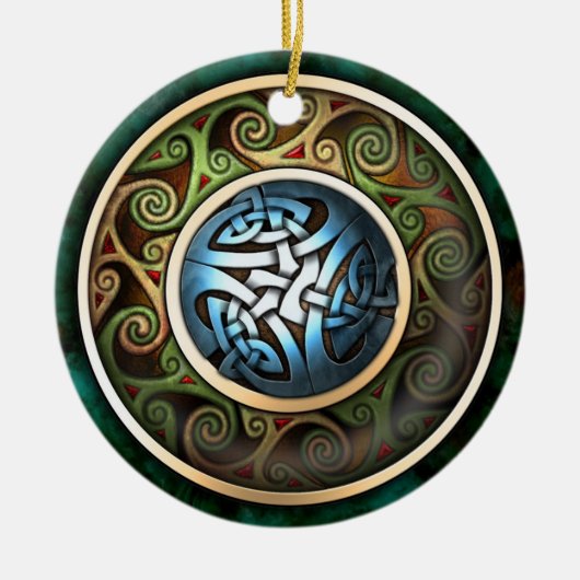 Celtic Knot Pendant/Ornament Keramisch Ornament (Voorkant)