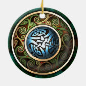 Celtic Knot Pendant/Ornament Keramisch Ornament (Achterkant)