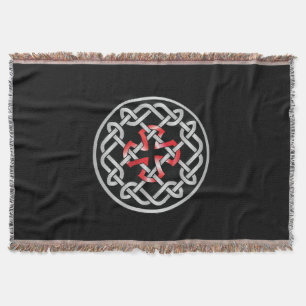Celtic Knot Red Metallic Blanket Deken