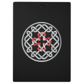 Celtic Knot Red Metallic Cliboard Klembord (Achterkant)