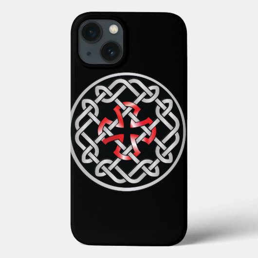 Celtic Knot Red Metallic iPad Case (Achterkant)