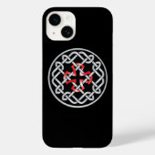 Celtic Knot Red Metallic iPhone 14 Hoesje (Achterkant)