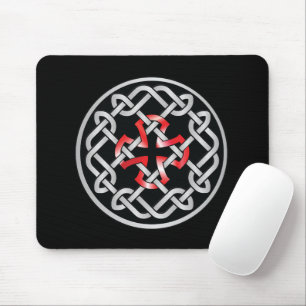 Celtic Knot Red Metallic Mousepad Muismat