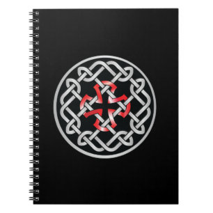 Celtic Knot Red Metallic Notebook Notitieboek