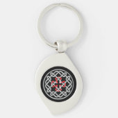 Celtic Knot Red Metallic Sleutelhanger (Voorkant)