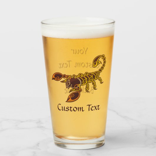 Celtic Knot Scorpion Glas (Voorkant gevuld)