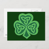 Celtic Knot Shamrock Briefkaart (Voorkant / Achterkant)