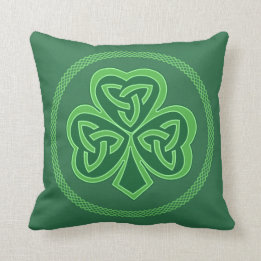 Celtic Knot Shamrock Kussen