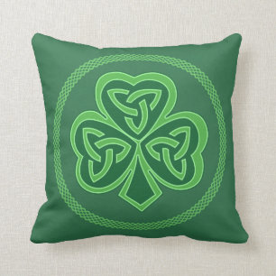 Celtic Knot Shamrock Kussen