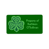 Celtic Knot Shamrock Label (Voorkant)