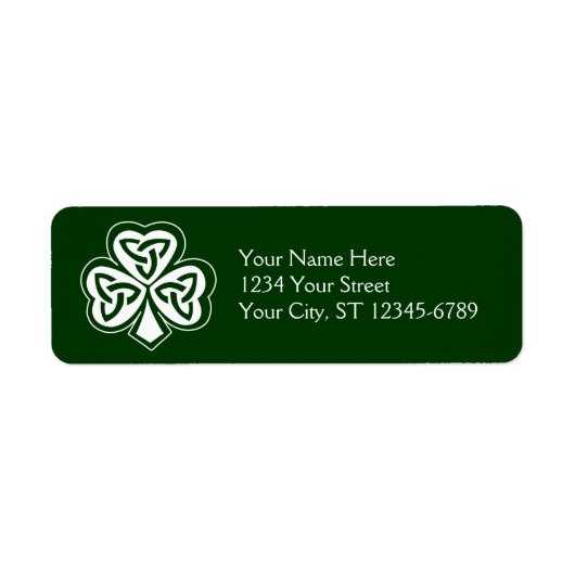 Celtic Knot Shamrock Label (Voorkant)