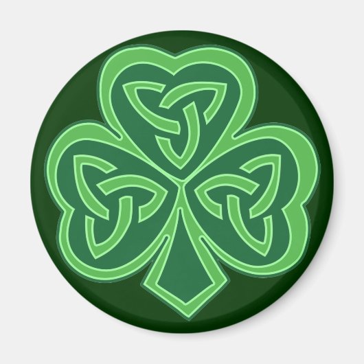 Celtic Knot Shamrock Magneet (Voorkant)