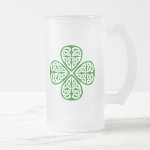 Celtic Knot Shamrock Matglas Bierpul