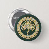 Celtic Knot Shamrock Ronde Button 5,7 Cm (Voorkant /achterkant)