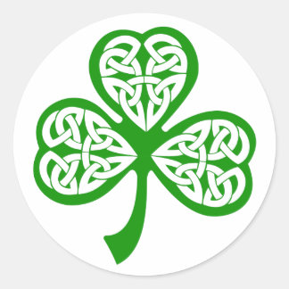 Celtic Knot Shamrock Ronde Sticker