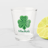 Celtic Knot Shamrock Shot Glas (Voorkant)