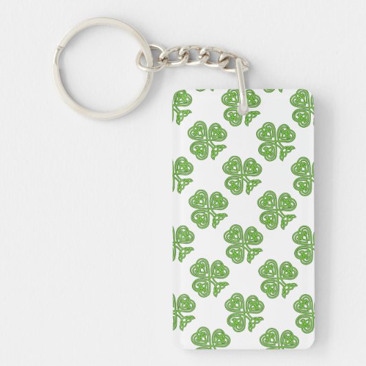 Celtic Knot Shamrock Sleutelhanger (Voorkant)