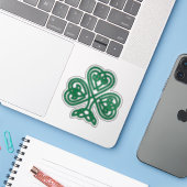 Celtic Knot Shamrock Sticker (Laptop met iPhone)