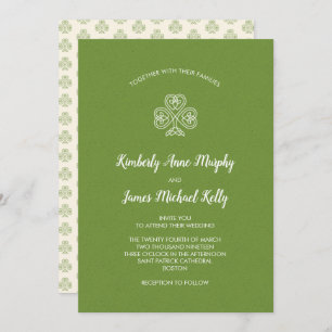 Celtic Knot Shamrock Wedding 2 Kaart
