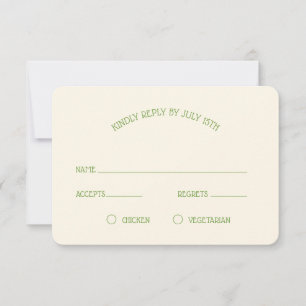 Celtic Knot Shamrock Wedding RSVP Kaartje