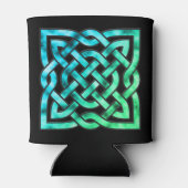 Celtic Knot - Single Square Blue Green Blikjeskoeler (Achterkant)