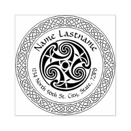 Celtic Knot & Spiral gepersonaliseerde rubberen st Rubberstempel
