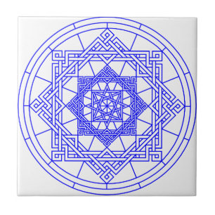 Celtic Knot Star Pattern Tile Tegeltje