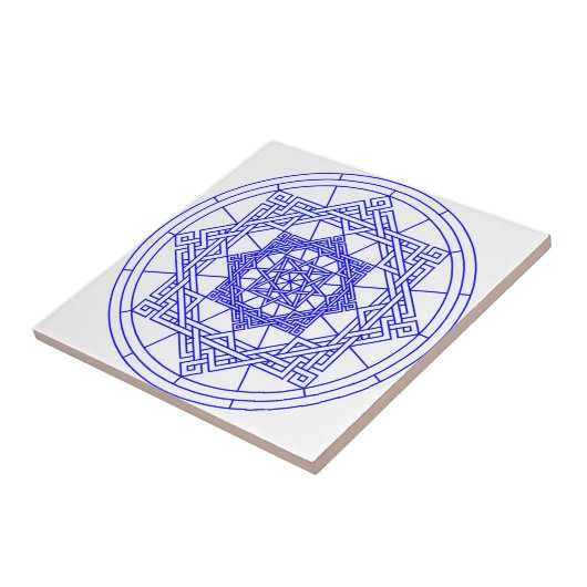 Celtic Knot Star Pattern Tile Tegeltje (Zijkant)