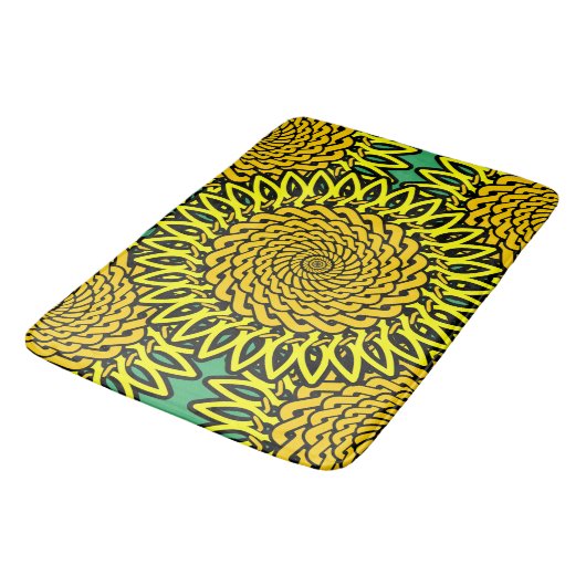 Celtic Knot Sunflower Pattern Badmat (Gekanteld)