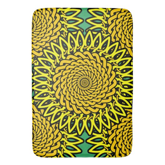 Celtic Knot Sunflower Pattern Badmat (Voorkant Verticaal)