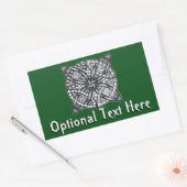 Celtic Knot-tekening met aangepaste tekst Rechthoekige Sticker (Envelop)