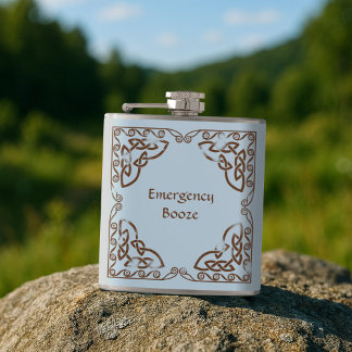Celtic Knot Tribal Design Weathered Brown Versie Heupfles