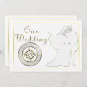 Celtic Knot Wedding Invitation Set Kaart (Voorkant / Achterkant)