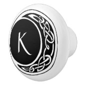 Celtic Knot Work Maancirkel Monogram Keramische Knop (Rechts)