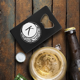 Celtic Knot Work Maancirkel Monogram Kredietkaart Flessenopener