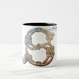 Celtic Knots Letter S Mug Tweekleurige Koffiemok