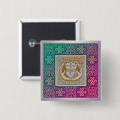 Celtic Knots Vierkante Button 5,1 Cm (Voorkant /achterkant)