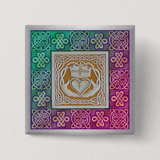 Celtic Knots Vierkante Button 5,1 Cm (Voorkant)