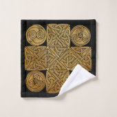 Celtic Knotwork Cross Bad Handdoek (Wasdoekje)