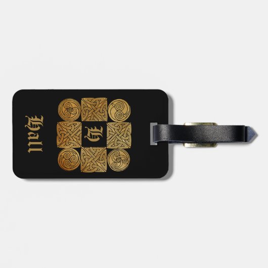 Celtic Knotwork Cross Bagagelabel (Achterkant horizontaal)
