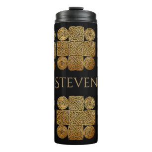 Celtic Knotwork Cross - gepersonaliseerd Thermosbeker