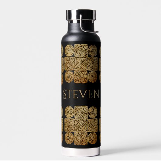 Celtic Knotwork Cross - gepersonaliseerd Waterfles