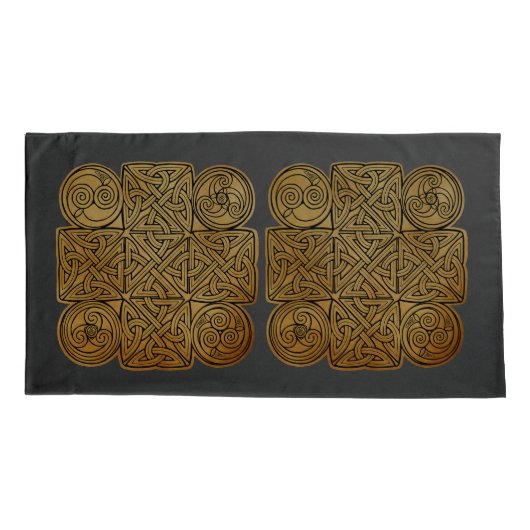Celtic Knotwork Cross Kussensloop (Achterkant-Links)