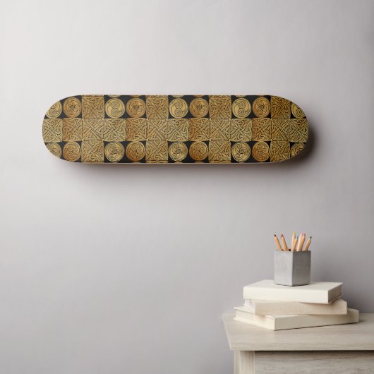 Celtic Knotwork Cross Skateboard (Muurkunst (Horizontaal))