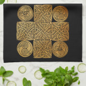 Celtic Knotwork Cross Theedoek (Gevouwen)