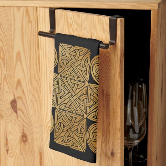 Celtic Knotwork Cross Theedoek (Derde Gevouwen)