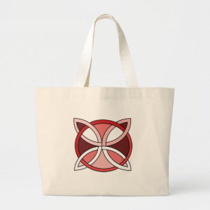 Celtic Knotwork Design - Interlacing Red Grote Tote Bag