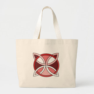 Celtic Knotwork Design - Interlacing Red Grote Tote Bag