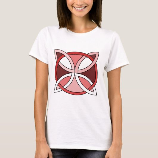 Celtic Knotwork Design - Interlacing Red T-shirt (Voorkant)