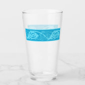 Celtic Knotwork Fish in Blue Glas (Voorkant)